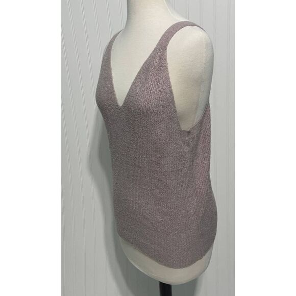 Joie Soft Knit Sweater Tank Top Sleeveless V Neck Top‎ Purple XL Extra Large - Picture 10 of 12